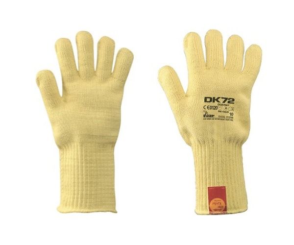 Guanto anticalore DK72 fino a 350° a filo continuo a doppio strato Kevlar® cotone lung. 34 cm