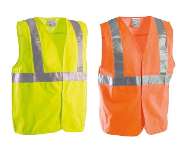 PPLOYAL Alta Visibilità Gilet a V 35%, cotone 65% peso 210 gr chiusura anteriore con velcro