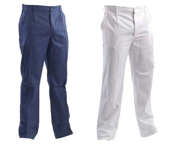 PPLOYAL Pantalone 100% cotone massaua 260 gr. BLU BIANCO