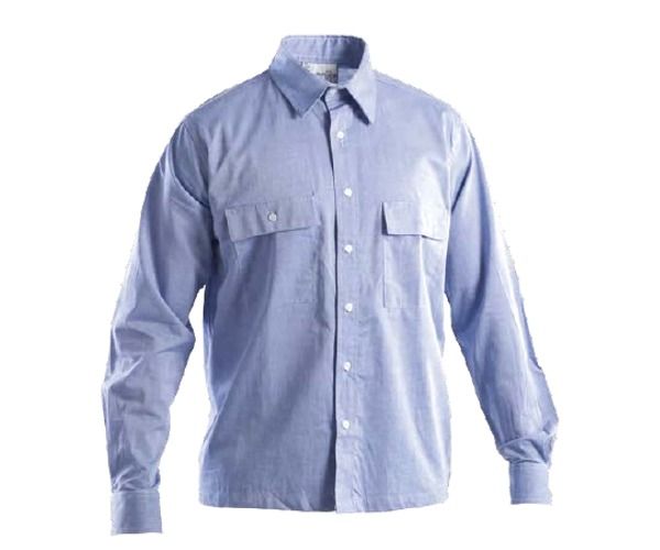 PPLOYAL Camicia chambray 100% cotone manica lunga 140 gr