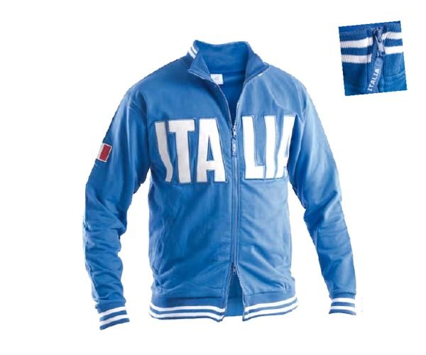 PPLOYAL Felpa ITALIA azzurra limited edition 100% cotone lavato  280 gr