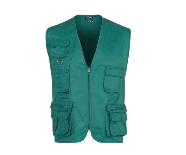 Gilet multitasche SAFARI realizzato 200 gr. VERDE taglia M