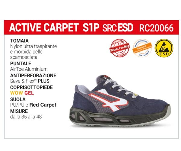 Calzature ACTIVE CARPET ESD S1P SRC U-Power