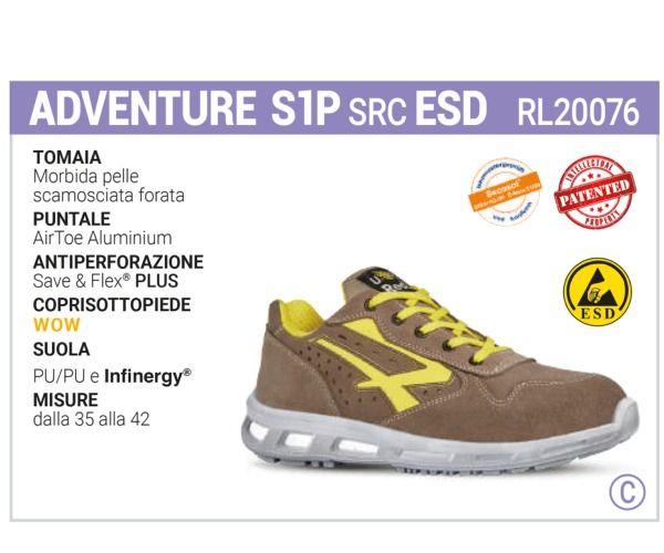 Calzature ADVENTURE ESD S1P SRC U-Power DONNA