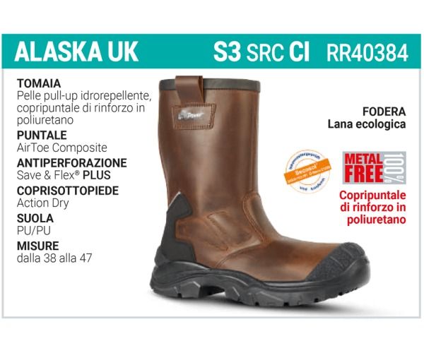 Calzature ALASKA UK S3 CI SRC U-Power