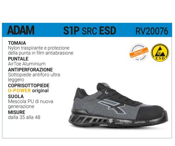 Calzature ADAM ESD S1P SRC U-Power