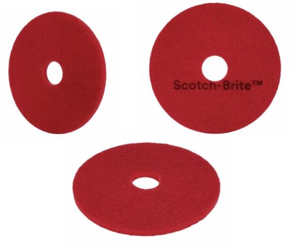 Disco abrasivo 3M Scotch Brite per Pavimenti, Rosso, 330 mm, confezione 5 dischi